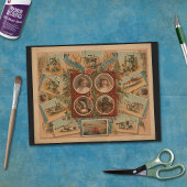 Landbouwers die gereedschap volgen Ephemera-ontkop Tissuepapier