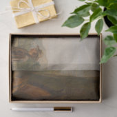 Landbouwers die in een veld met paarden en ploegen tissuepapier (Geschenk)