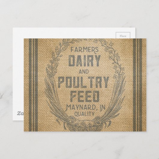 Landbouwers die melkvee als veevoer gebruiken briefkaart (Voorkant / Achterkant)
