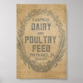 Landbouwers die melkvee als veevoer gebruiken poster (Voorkant)