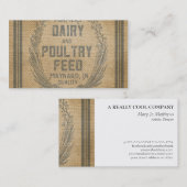 Landbouwers die melkvee als veevoer gebruiken visitekaartje (Voorkant / Achterkant)