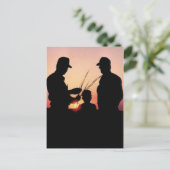 Landbouwers en zonnebanken briefkaart (Staand voorkant)