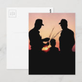 Landbouwers en zonnebanken briefkaart (Voorkant / Achterkant)