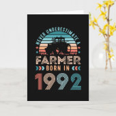 Landbouwers geboren in 1992 30e verjaardag van de  kaart (Gele Bloem)