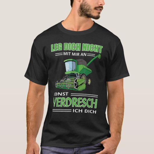 Landbouwers Gezegde Corn Shredding Combine Harvest T-shirt (Voorkant)