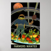  "Landbouwers Gezochte" Mars-werving Poster (Voorkant)