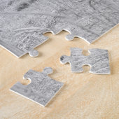 Landbouwers Hay Field Scene B&W Round Balans in Su Legpuzzel (Zijkant)