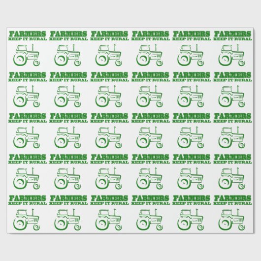 Landbouwers houden IT-papier voor rioolverwerking Cadeaupapier (Vlak)