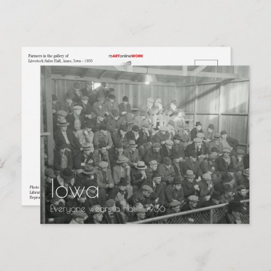 Landbouwers in de galerij briefkaart (Voorkant / Achterkant)