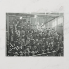 Landbouwers in de galerij briefkaart