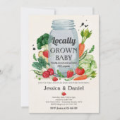 Landbouwers Market Baby shower plaatselijk gekweek Kaart (Voorkant)