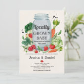 Landbouwers Market Baby shower plaatselijk gekweek Kaart (Staand voorkant)