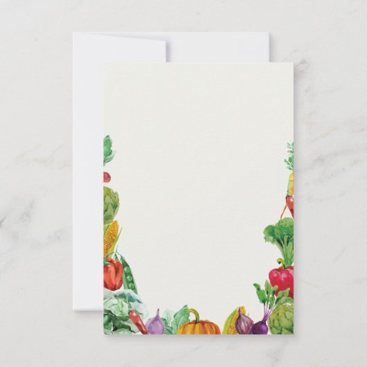 Landbouwers Market Birthday Investition des Vegeta Kaart (Achterkant)