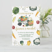 Landbouwers Market Birthday Invitation Kaart (Staand voorkant)