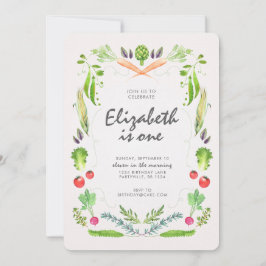 Landbouwers Market Birthday Invitation Kaart