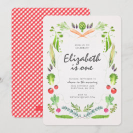 Landbouwers Market Birthday Invitation Kaart