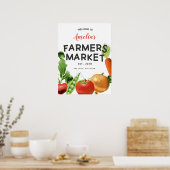 Landbouwers Market Birthday Party Welcome Sign Poster (Keuken)