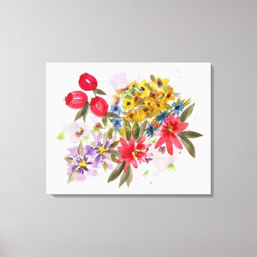 Landbouwers Market Bouquet 1 Canvas Afdruk (Voorkant)