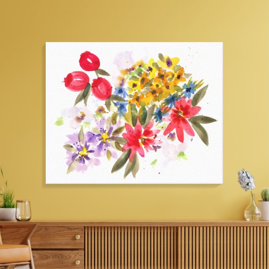 Landbouwers Market Bouquet 1 Canvas Afdruk (Insitu (Woonkamer))
