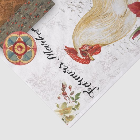 Landbouwers Market Chicken Tissuepapier (Detail)