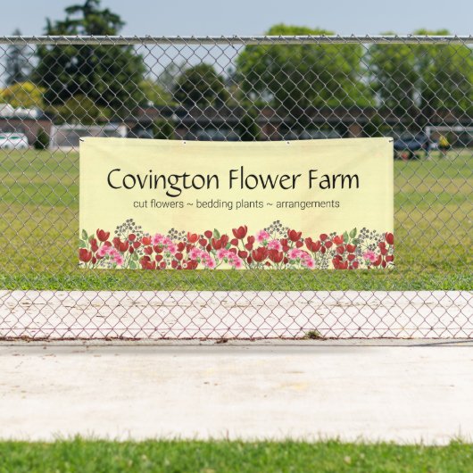 Landbouwers Market Custom Flower Boerderij Banner (Insitu)
