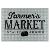 Landbouwers Market Gray Gingham Snijplank (Voorkant)