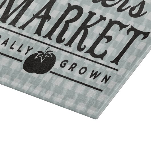 Landbouwers Market Gray Gingham Snijplank (Hoek)