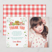 Landbouwers Markt aardbei Hartelijk dank! Bedankkaart (Voorkant / Achterkant)