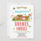 Landbouwers Markt Birthday Local Grown Girl Boerde Kaart (Voorkant)