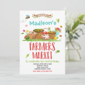 Landbouwers Markt Birthday Local Grown Girl Boerde Kaart (Staand voorkant)