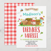 Landbouwers Markt Birthday Local Grown Girl Boerde Kaart (Voorkant / Achterkant)