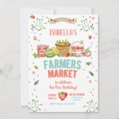 Landbouwers Markt Groene Veggies Fruits Red Girl Kaart (Voorkant)