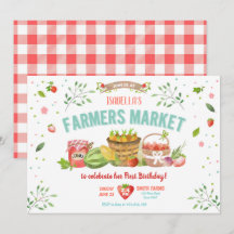 Landbouwers Markt Groene Veggies Fruits Red Girl