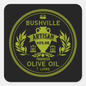 Landbouwers Markt Olijfolie Vierkante Sticker (Voorkant)