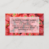 Landbouwers Markt Red Bell Pepper Producent Vendor Visitekaartje (Voorkant)