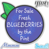 Landbouwers Markt tekst Blauwbes / Sticker (Voorkant)