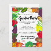 Landbouwers Markt Veggie Garden Spring Planparty Uitnodiging Briefkaart (Voorkant / Achterkant)