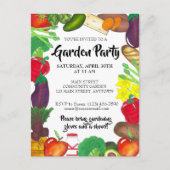 Landbouwers Markt Veggie Garden Spring Planparty Uitnodiging Briefkaart (Voorkant)