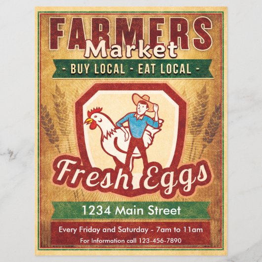 Landbouwers Markt verse eieren Flyer (Achterkant)