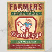 Landbouwers Markt verse eieren Flyer (Voorkant)