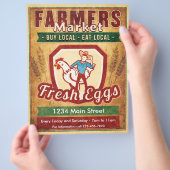Landbouwers Markt verse eieren Flyer (Hand)