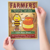 Landbouwers Markt verse lokale honing Flyer (Hand)