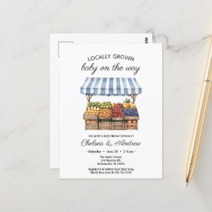 Landbouwers MarktBaby shower plaatselijk geteelde Briefkaart