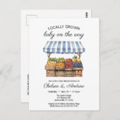 Landbouwers MarktBaby shower plaatselijk geteelde Briefkaart (Voorkant / Achterkant)