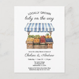 Landbouwers MarktBaby shower plaatselijk geteelde  Briefkaart