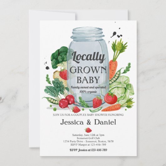 Landbouwers MarktBaby shower plaatselijk geteelde  Kaart (Voorkant)