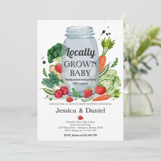 Landbouwers MarktBaby shower plaatselijk geteelde  Kaart (Staand voorkant)