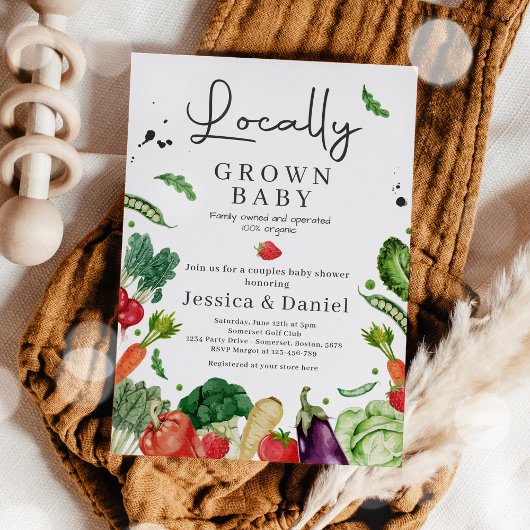 Landbouwers MarktBaby shower plaatselijk geteelde Kaart