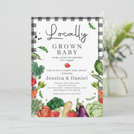 Landbouwers MarktBaby shower plaatselijk geteelde  Kaart (Staand voorkant)