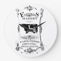 Landbouwers Markten rondom grote keuken- en wandkl